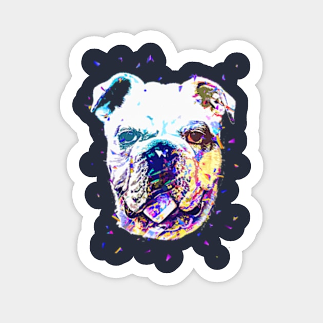 Buldog Face Pop Art Sticker by FOURCORNER